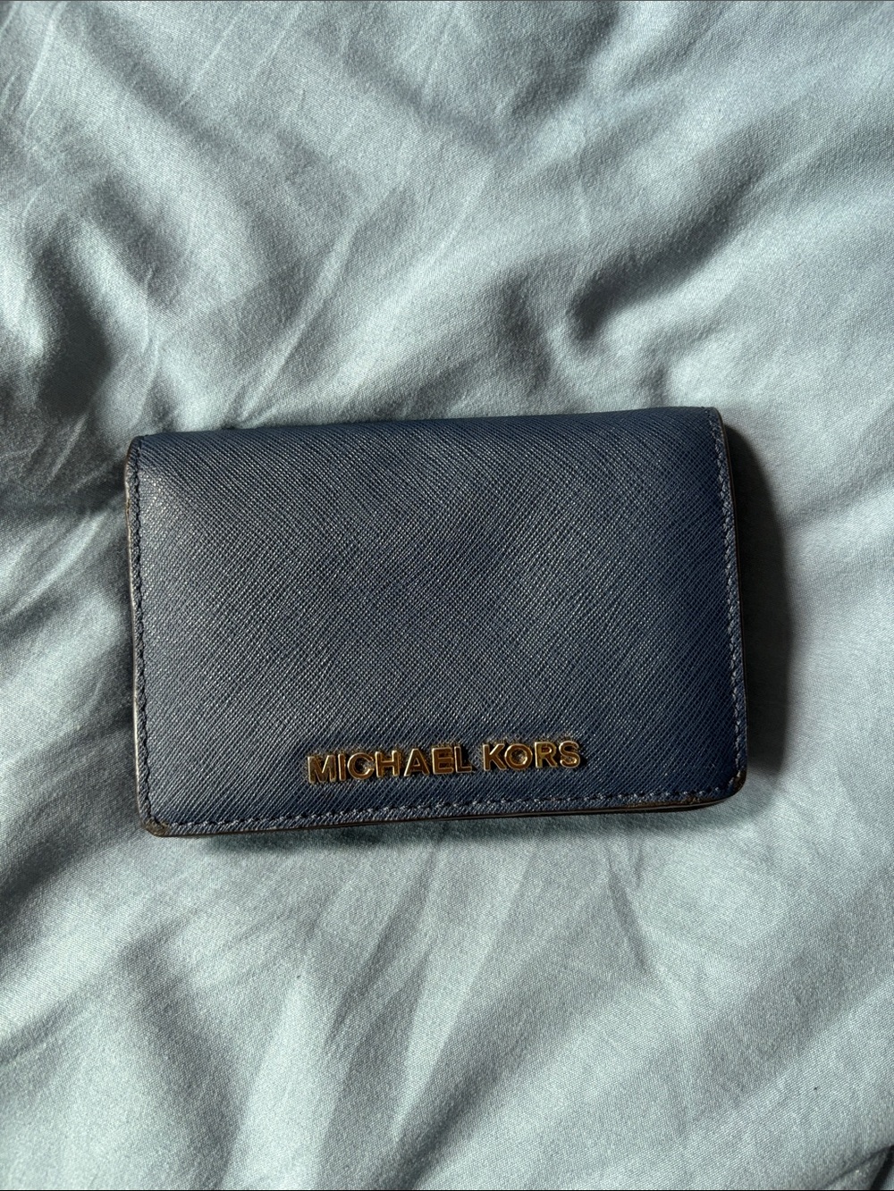 Michael Kors Navy Leather Card Case